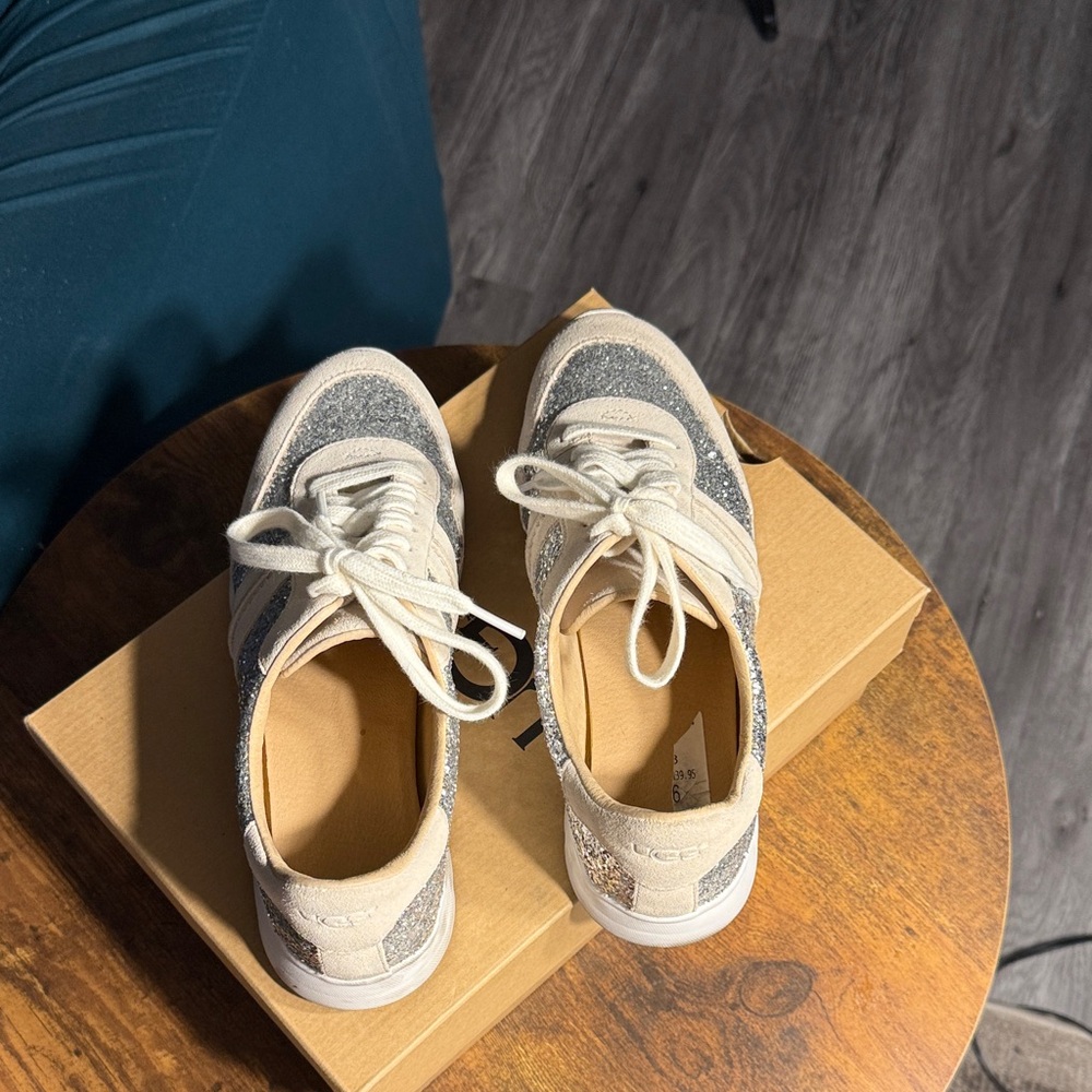 UGG Women's Sparkle Sneakers - Silver and Cream - Picture 3 of 7